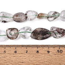 Natürliche grüne Lodolith Quarz / Garten Quarz / grüne Phantom Quarz Perlen Stränge&nbsp;G-N362-15A-01