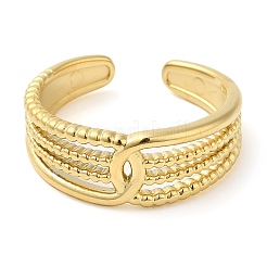 Anello polsino aperto cavo in acciaio inossidabile 304 per donna&nbsp;RJEW-I098-28G
