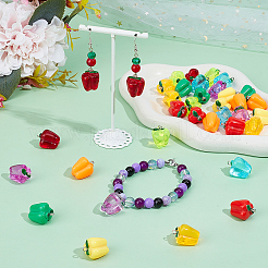 36 pendentif imitation résine végétale 9 couleurs.&nbsp;RESI-SC0003-13