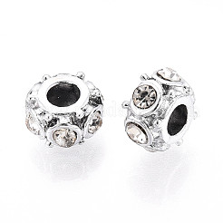 Legierung Rhinestone European Beads&nbsp;FIND-N009-03P
