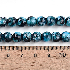 Perles de verre de peinture de cuisson&nbsp;X1-DGLA-N003-8mm-A08