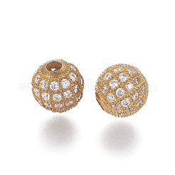 Perles de zircone cubique micro pave en Laiton&nbsp;LS-ZIRC-G149-B-C