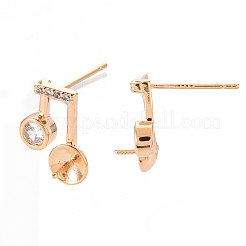 Minuteria in ottone con micro pavé di zirconi chiari&nbsp;KK-T062-230G-NF