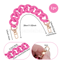 Cadenas para bolsos con eslabones cubanos de acrílico recubierto de goma&nbsp;FIND-WH0176-19B