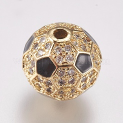 Perline zirconi micro pave  in ottone&nbsp;ZIRC-E147-04B