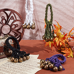 Décoration pendentif cloche de sorcière en laiton et fer&nbsp;HJEW-AB00533