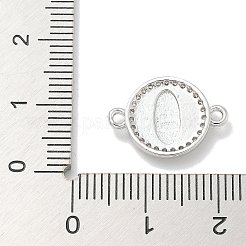 Connecteur en laiton plaqué micro pavé de zircones cubiques transparentes religion vierge marie&nbsp;KK-L224-094P-05