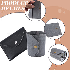 2 bolsa para guardar monedas de piel sintética de PVC de 2 estilos con botón a presión de aleación.&nbsp;ABAG-CL0001-65