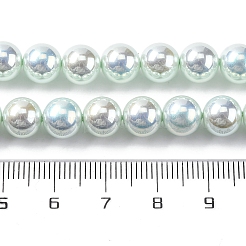 Brins de perles de verre nacrées plaquées UV&nbsp;GLAA-F128-01B-T13