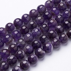 Fili di perline di ametista naturale rotonde da 15 pollice&nbsp;LS-GSR12mmC062