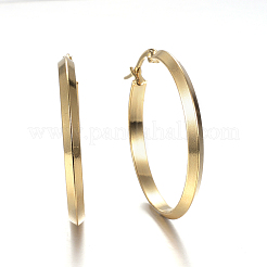 Pendientes de aro de acero inoxidable 304&nbsp;X-EJEW-P091-34A