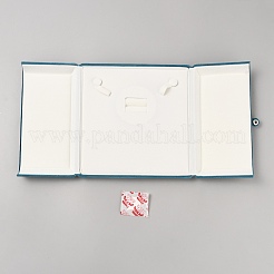 Quadratische Samt-Aufbewahrungsboxen für Halsketten und Ringe&nbsp;VBOX-WH0018-01