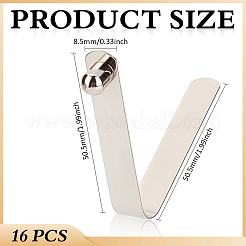 16 clip a molla per pulsante a V in acciaio inossidabile&nbsp;STAS-MA0001-13