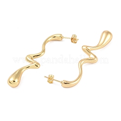 Boucles d'oreilles à tige en acier inoxydable 304 en forme de larme pour femmes&nbsp;LS-EJEW-K278-23G