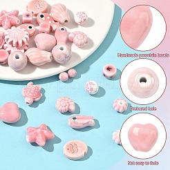 30 pièces 15 styles de perles en porcelaine faites à la main&nbsp;PORC-YW0001-74