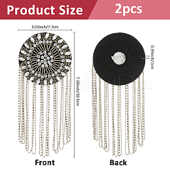 2 pezzo di spalline in ferro&nbsp;DIY-FH0009-03A-02