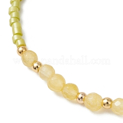 Braccialetti da donna con perline di vetro e pietre preziose miste naturali&nbsp;BJEW-MZ00311