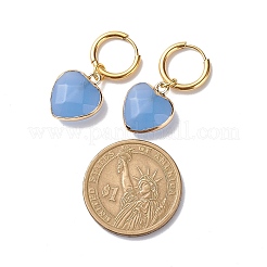 Natürlichen Edelstein Herzen baumeln Ohrringe&nbsp;EJEW-JE05068