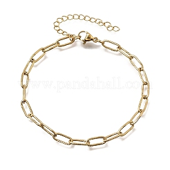 Bracciali a catena testurizzata a graffetta in acciaio inossidabile 304 da 4 mm per uomo e donna&nbsp;SA-CBAB767-11G