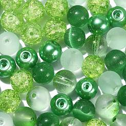 100 Stück transparente Milchglasperlenstränge&nbsp;GLAA-CJ0002-04