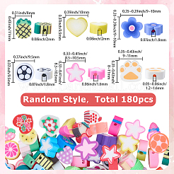 180pcs 9 Arten handgemachte Polymer-Ton-Perlen&nbsp;CLAY-SC0002-56