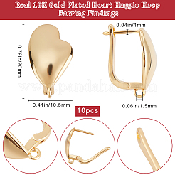 10 pièces de boucles d'oreilles en laiton&nbsp;FIND-BBC0002-17