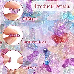 120 perle di vetro verniciate a spruzzo trasparenti in 12 stili&nbsp;GLAA-YW0003-79