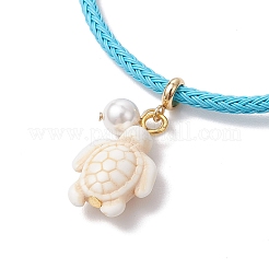 Bracciali con ciondoli turchesi sintetici tinti&nbsp;BJEW-JB11827