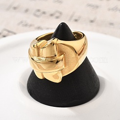 Anillos de dedo de acero inoxidable 304&nbsp;RJEW-Q012-15G