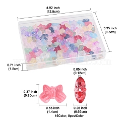 120 Stück 15 Farben transparente Sprühfarbe Glasperlen&nbsp;GLAA-FS0002-12B