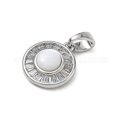 Messingpflaster klare Zirkonia Charms&nbsp;CU-CBA746B-01P