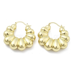Boucles d'oreilles en laiton pour femmes&nbsp;EJEW-U035-06G