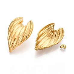 Boucles d'oreilles à tige en acier inoxydable 304&nbsp;EJEW-N059-12G
