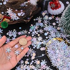 60 g de confettis de Noël en papier flocon de neige&nbsp;DIY-CY0002-42