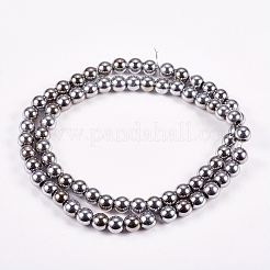 Chapelets de perles en hématite synthétique sans magnétiques&nbsp;G-J169A-6mm-02
