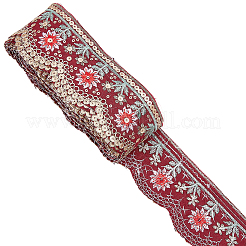 7.5 Yard Vintage-Jacquard-Polyester-Spitzenband&nbsp;SRIB-CY0001-42A