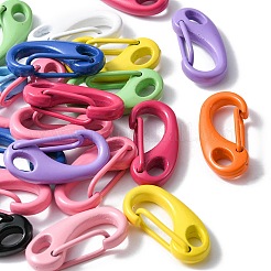 20 Stück spritzlackierte Legierung Push Gate Snap Schlüsselanhänger Verschluss Zubehörse&nbsp;FIND-YW0001-74