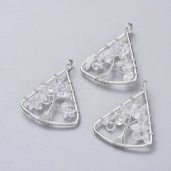 Pendentifs en laiton plaqué durable&nbsp;KK-D531-02P