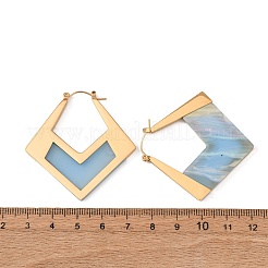 Pendientes de aro de acero inoxidable 304 y acrílico&nbsp;EJEW-T054-05G