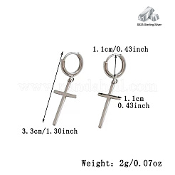 Boucles d'oreilles croix en argent s925&nbsp;LG2709-2