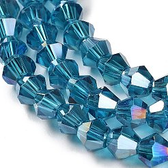 Transparentes perles de verre de galvanoplastie brins&nbsp;EGLA-A039-T3mm-B01