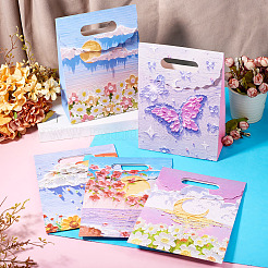 5 Stück 5 Stile bedruckte Geschenk-Tragetaschen aus Papier&nbsp;ABAG-TA0001-53