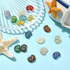 16pcs 16 Farben handgemachte Bunte Malerei-Perlen&nbsp;LAMP-CJ0002-82