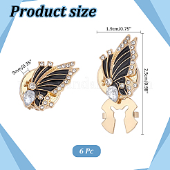 Boutons de manchette en alliage en strass&nbsp;FIND-WH0111-882A