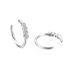 Boucles d'oreilles manchette en laiton zircon cubique transparent&nbsp;EJEW-I249-13P
