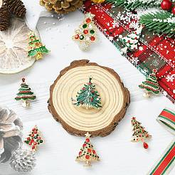 9 spilla smaltata a forma di albero di Natale in 9 stili&nbsp;JEWB-CJ0003-28