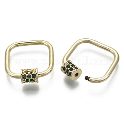 Messing Micro Pave Zirkonia Schraube Karabiner Schloss Charms&nbsp;KK-R136-064B-NF