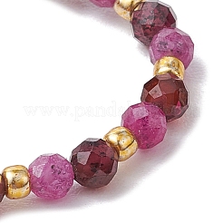 Bagues extensibles en perles de grenat naturel&nbsp;RJEW-JR00867-06