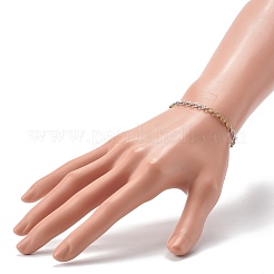 Zweifarbige 304 Edelstahl-Kabelkettenarmbänder&nbsp;BJEW-JB06541