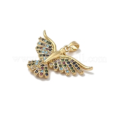 Pendenti in zirconi cubici trasparenti in micro pavè di ottone&nbsp;KK-B138-01G-02